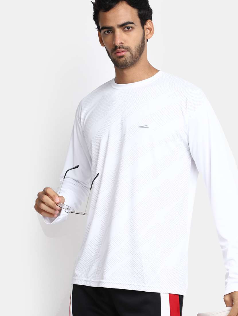 white solid round neck t-shirt - 20228574 -  Standard Image - 3
