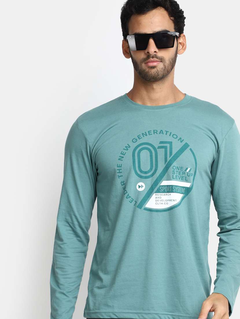 men round neck front print t-shirt - 20228615 -  Standard Image - 3