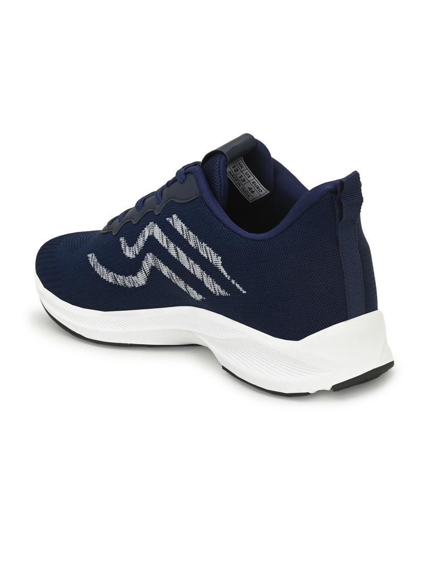 men navy blue lace-up running sports shoe - 20230212 - Standard Image - 3
