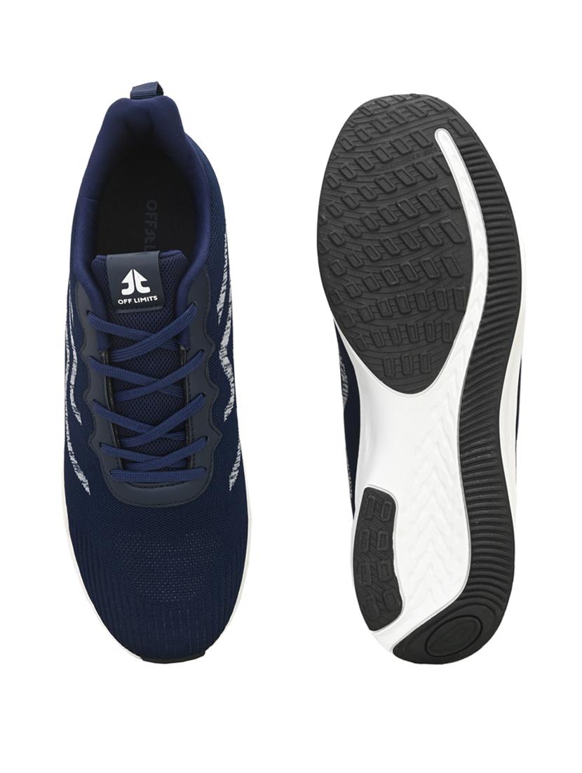 men navy blue lace-up running sports shoe - 20230212 - Standard Image - 5