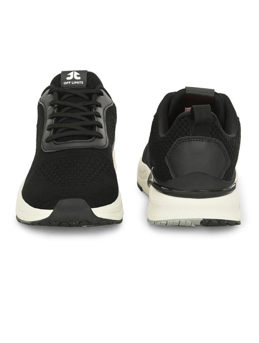men black lace-up running sports shoe - 20230220 - Standard Image - 3