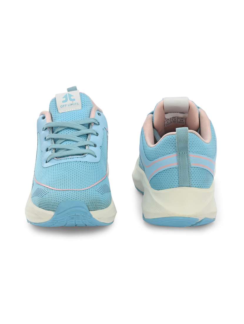 women blue knitted lace-up sports shoe - 20230238 -  Standard Image - 3