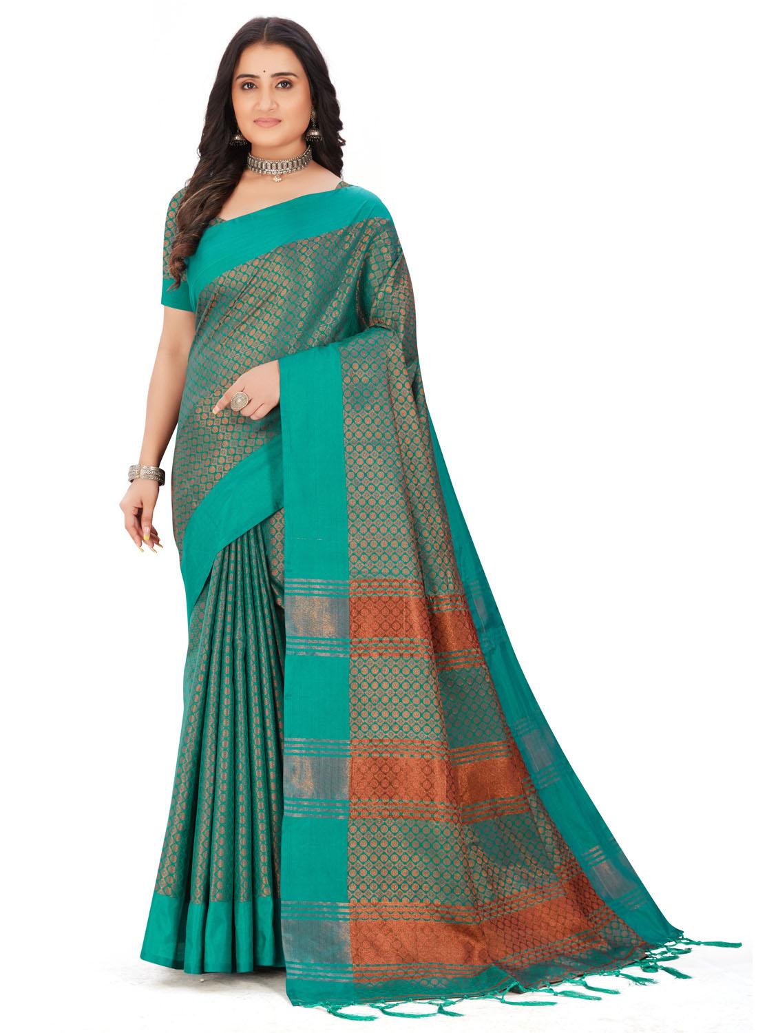 self design zari work madurai saree with blouse - 20240406 - Zoom Image - 0