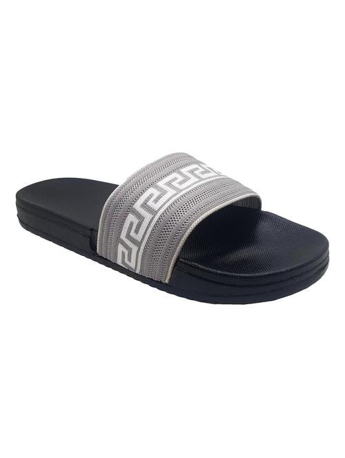 grey synthetic slip on flip flops - 20240823 -  Standard Image - 0