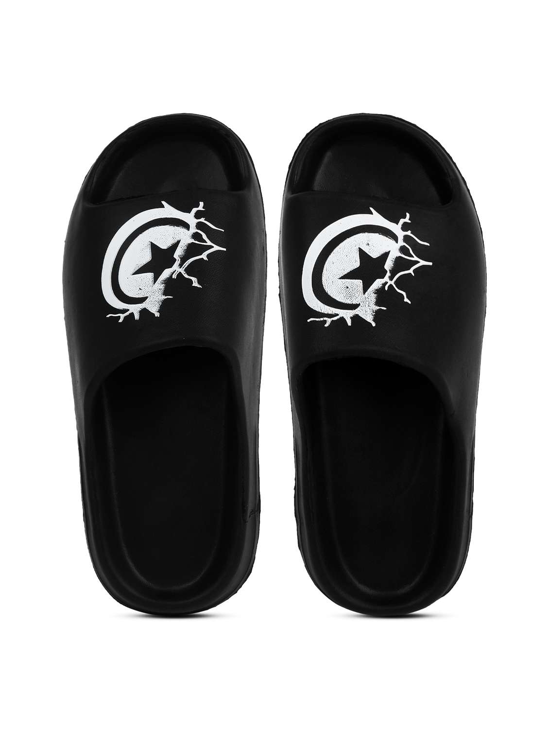 black eva slip on flip flops - 20240849 -  Standard Image - 3