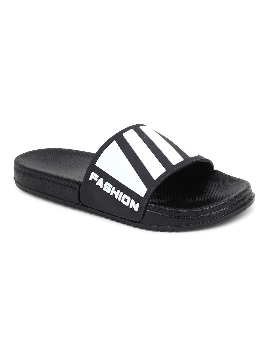 black pvc slip on flip flops - 20240856 - Zoom Image - 0