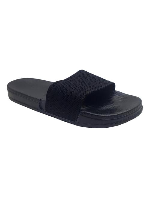 black synthetic slip on flip flops - 20240938 -  Standard Image - 0