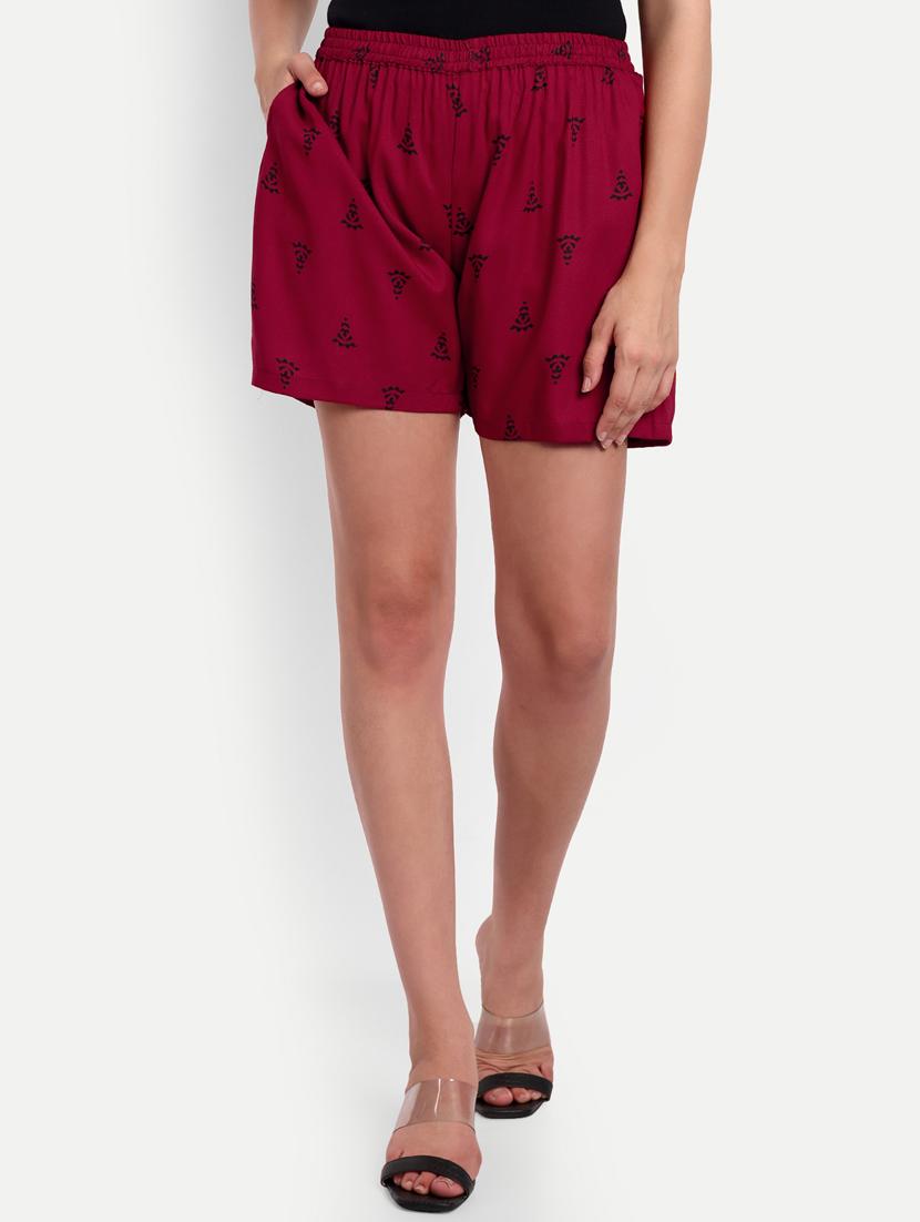 red floral regular short - 20243592 -  Zoom Image - 0