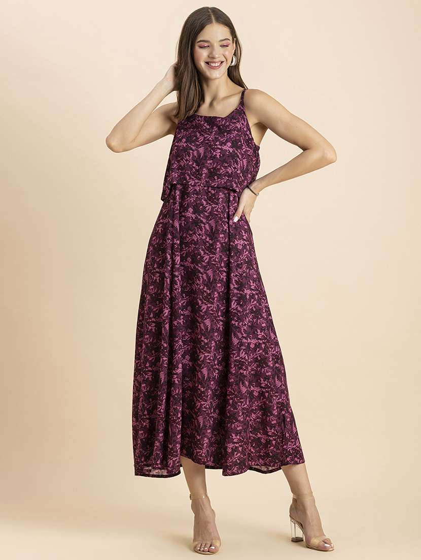 women's fit & flare paisley dress