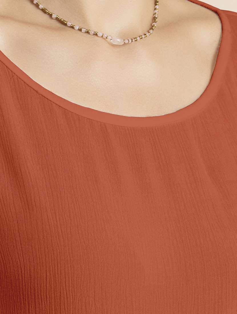 women's crop round neck top - 20244860 -  Standard Image - 5