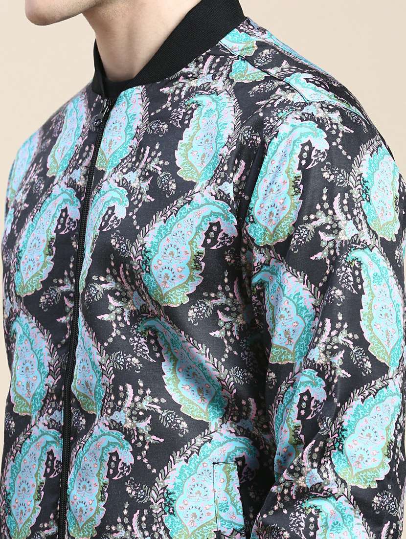 men paisley print bomber jacket - 20245368 -  Standard Image - 5