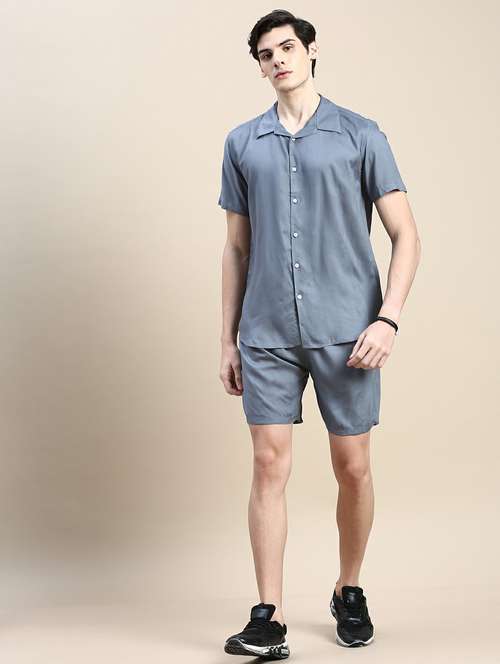 men shirt collar co-ord sets - 20245459 -  Standard Image - 0