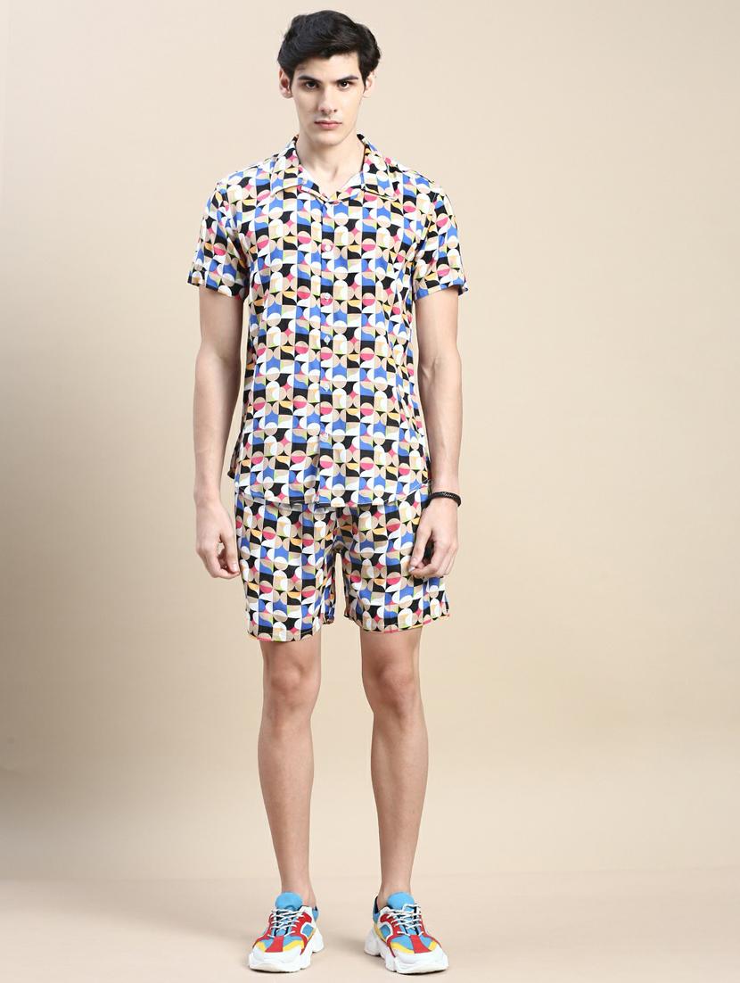 men shirt collar co-ord sets