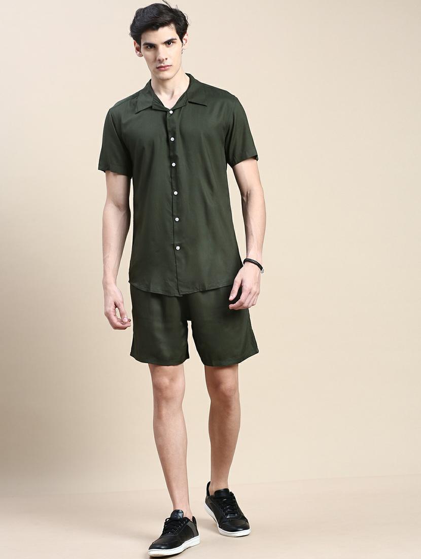 men shirt collar co-ord sets