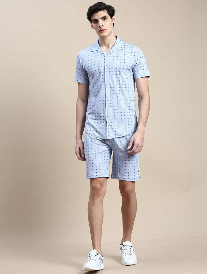 men shirt collar co-ord sets