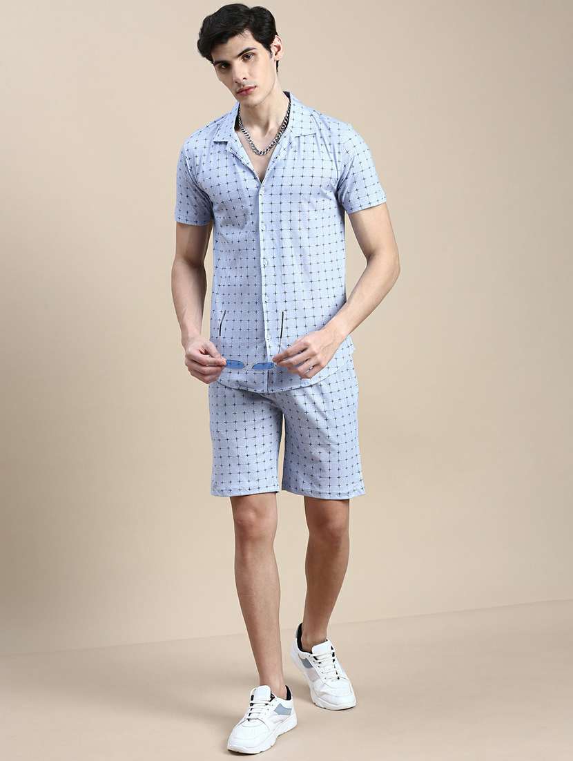 men shirt collar co-ord sets - 20245499 - Standard Image - 3