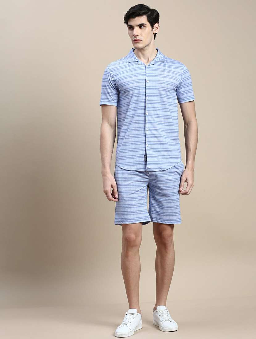 men shirt collar co-ord sets
