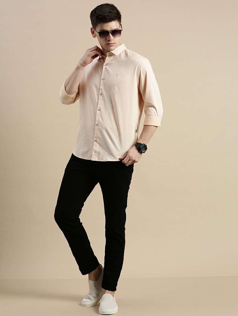 mens solid casual shirt - 20245560 -  Standard Image - 3