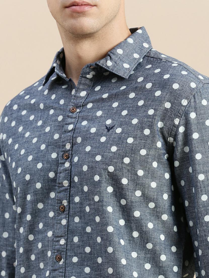 mens polka dots casual shirt - 20245563 - Standard Image - 5