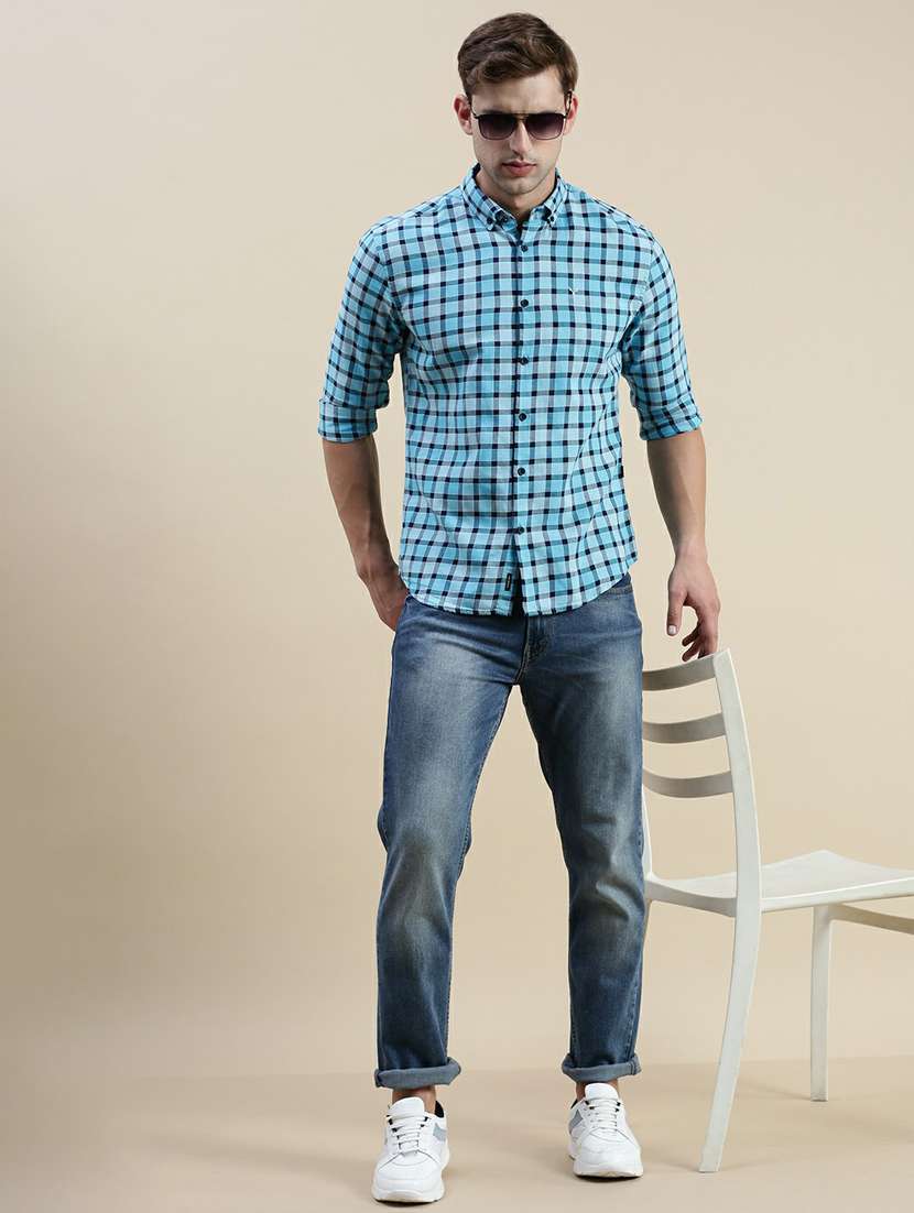 mens checks casual shirt - 20245575 -  Standard Image - 3