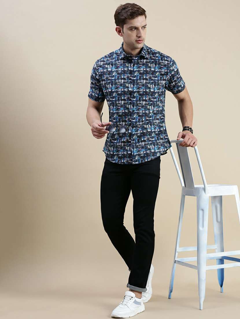 mens printed casual shirt - 20245593 -  Standard Image - 3