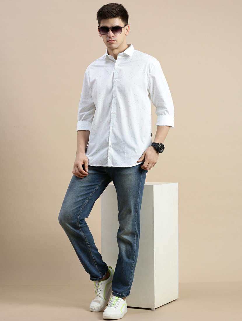 mens self design casual shirt - 20245614 -  Standard Image - 3