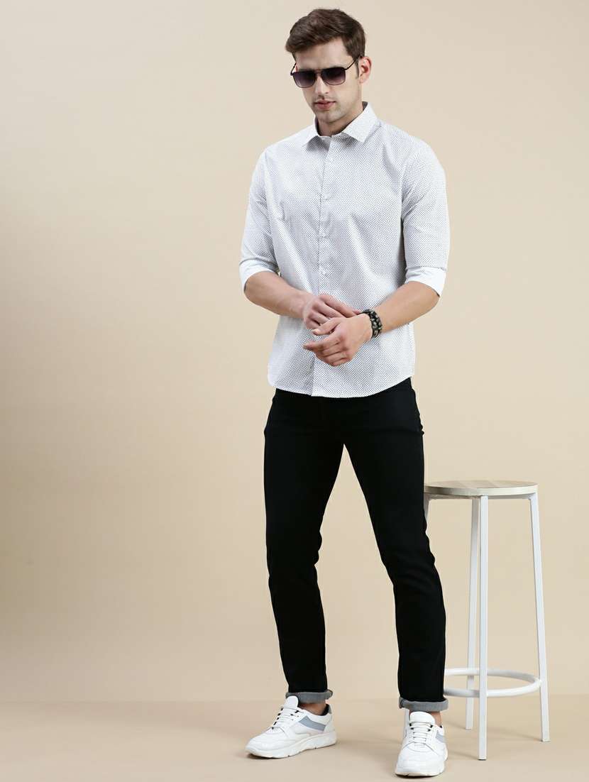 mens polka dots casual shirt - 20245617 -  Standard Image - 3