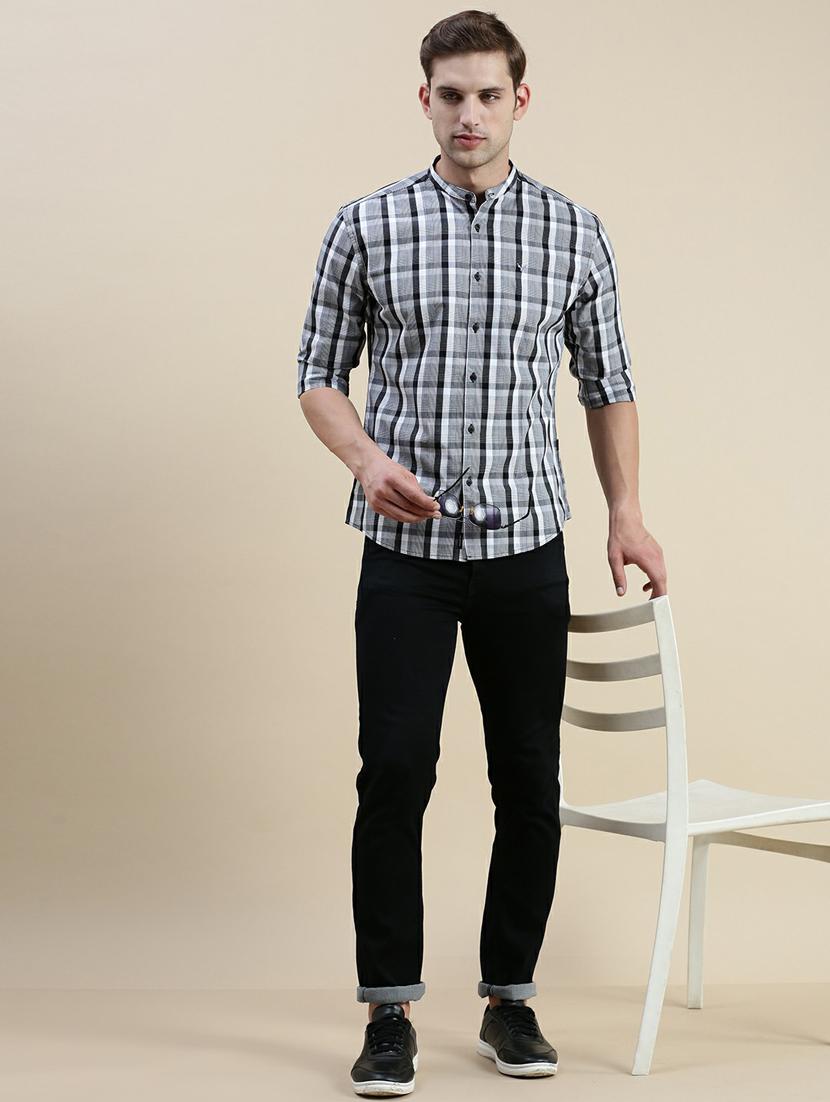 mens checks casual shirt - 20245625 - Standard Image - 3