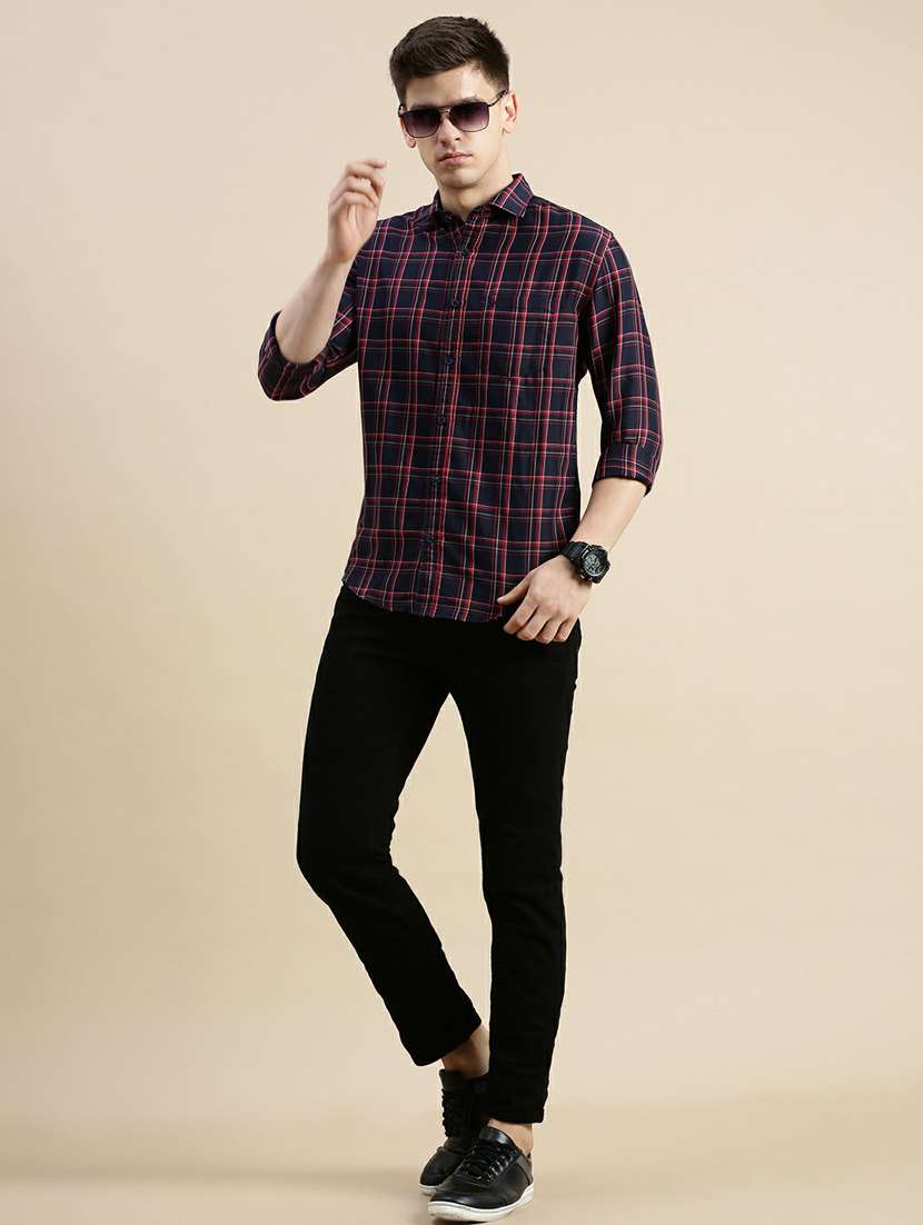 mens checks casual shirt - 20245652 -  Standard Image - 3