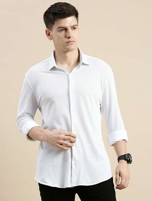 mens micro print casual shirt - 20245680 -  Standard Image - 0