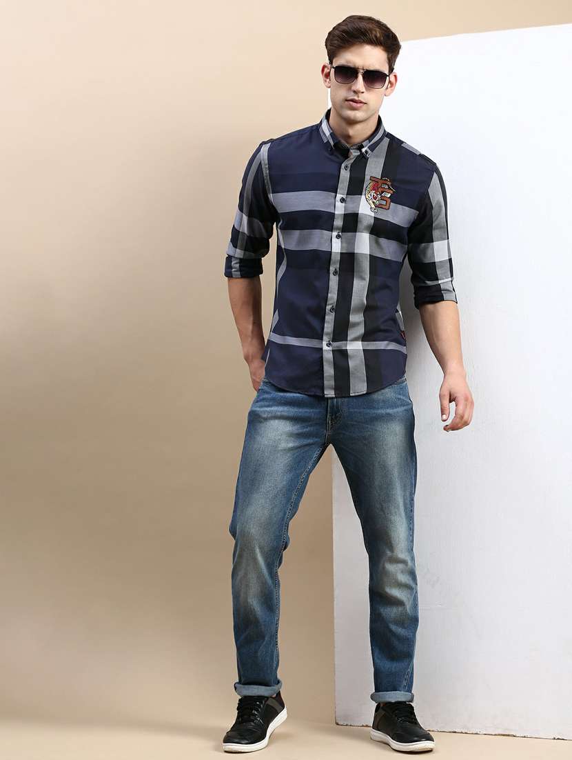mens checks casual shirt - 20245690 -  Standard Image - 3