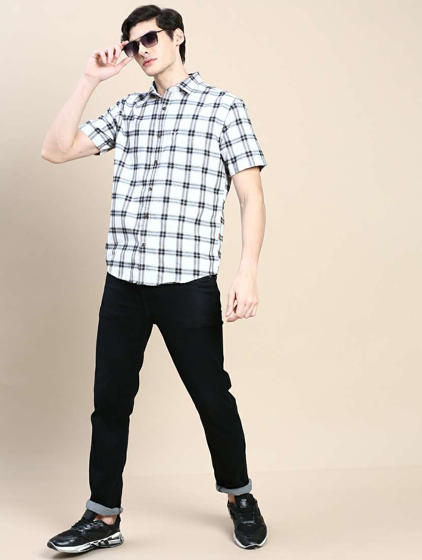 mens checks casual shirt - 20245704 -  Standard Image - 3