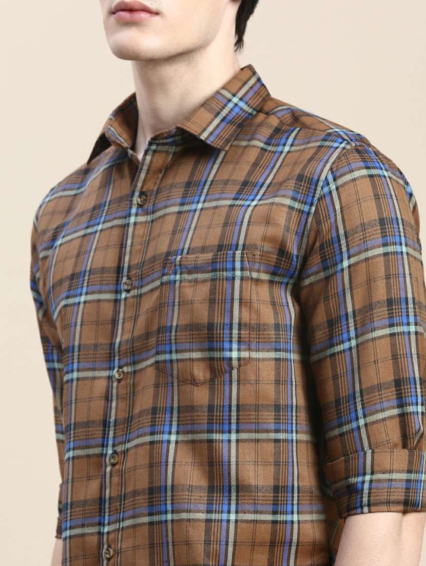 mens checks casual shirt - 20245710 -  Standard Image - 5