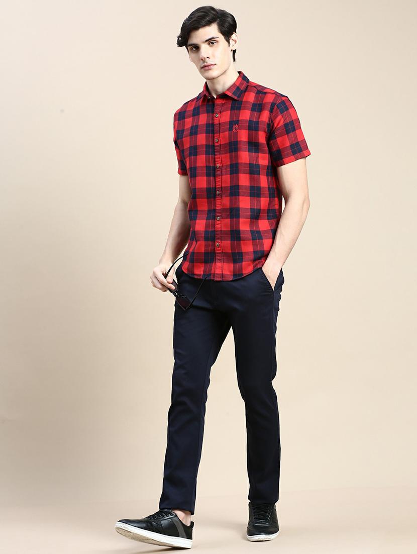 mens checks casual shirt - 20245732 - Standard Image - 3