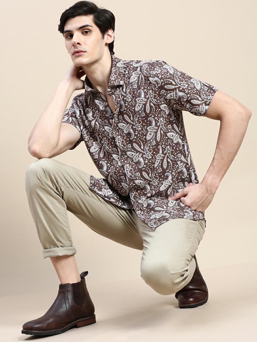 mens paisley casual shirt - 20245757 - Standard Image - 3