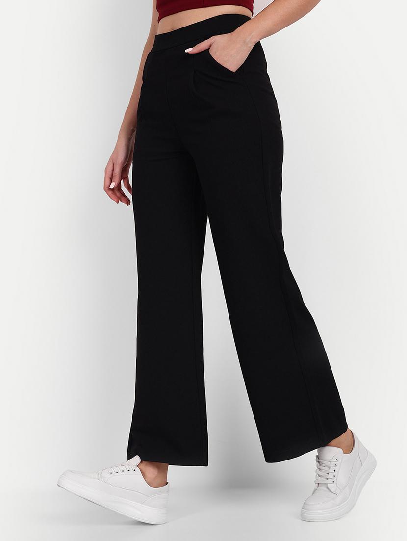 black solids high rise wide leg trousers - 20245872 - Zoom Image - 0