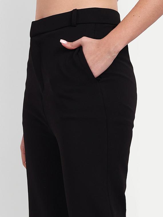 black solids high rise bootcut trousers - 20245929 - Standard Image - 3