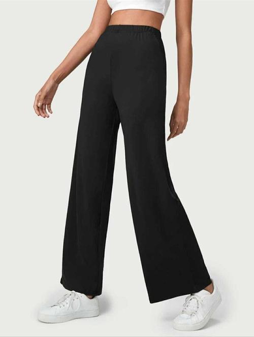 black solids wide leg trousers - 20246282 - Standard Image - 0
