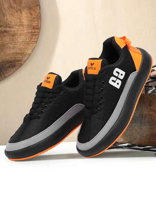 Men Black Lace Up Sneaker