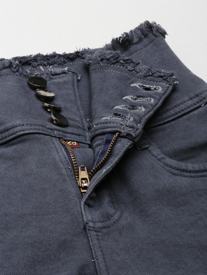 grey s olid slim fit denim shorts - 20249284 - Standard Image - 5