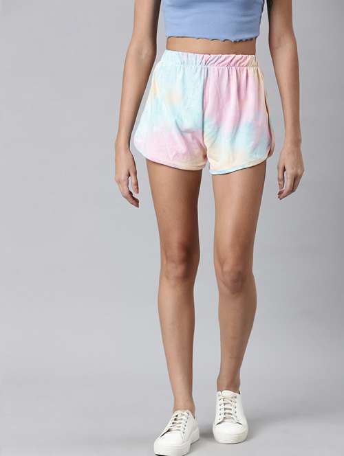 multi colored tie & dye regular fit short - 20249288 -  Standard Image - 0