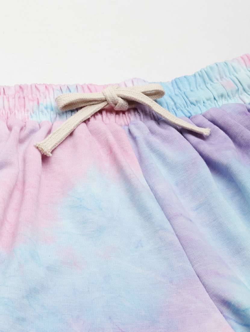 multi colored tie & dye regular fit short - 20249289 -  Standard Image - 5