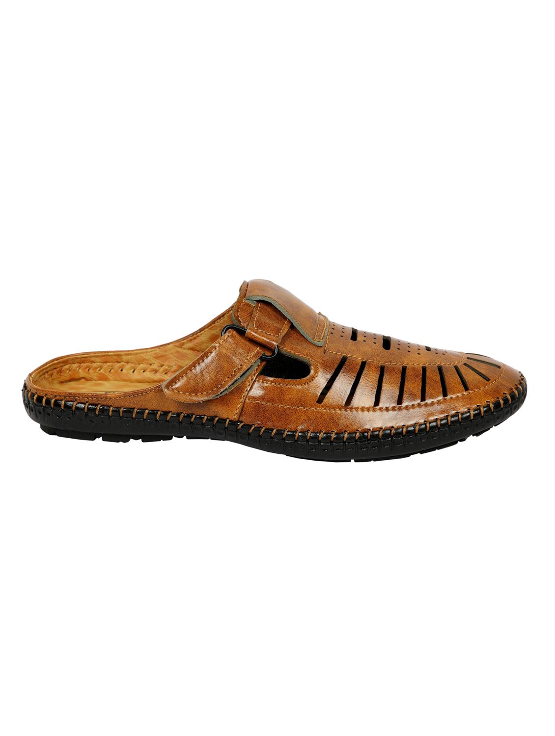 men tan slip on casual sandal - 20249404 - Standard Image - 3