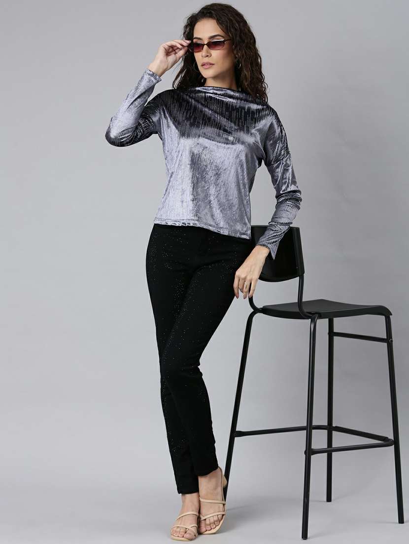 women's straight boat neck top - 20249452 -  Standard Image - 3