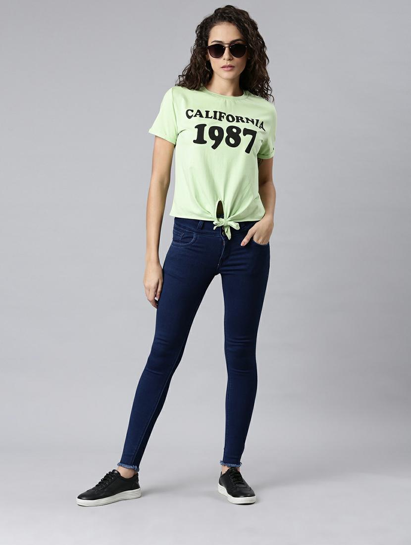 neo mint typographic print regular top - 20249467 - Standard Image - 3