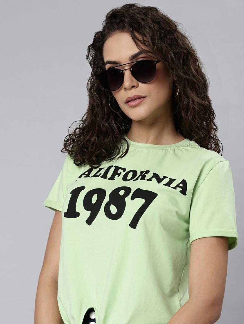 neo mint typographic print regular top - 20249467 - Standard Image - 5