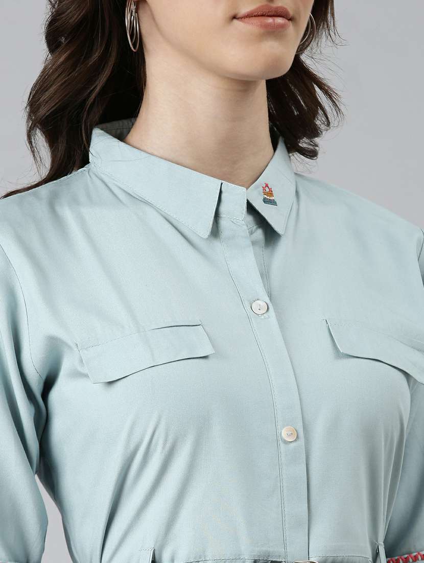 women's shirt solid dress - 20249520 -  Standard Image - 5