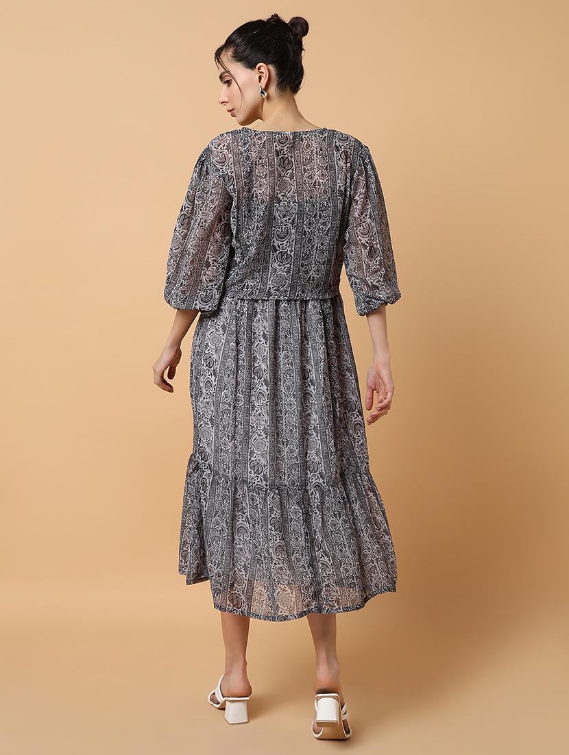 women's tiered dress floral dress - 20249545 - Standard Image - 5