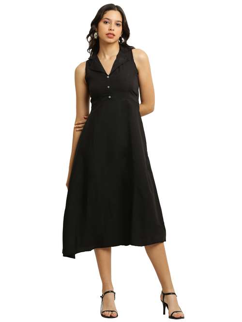 women's solid dress - 20249560 - Standard Image - 0