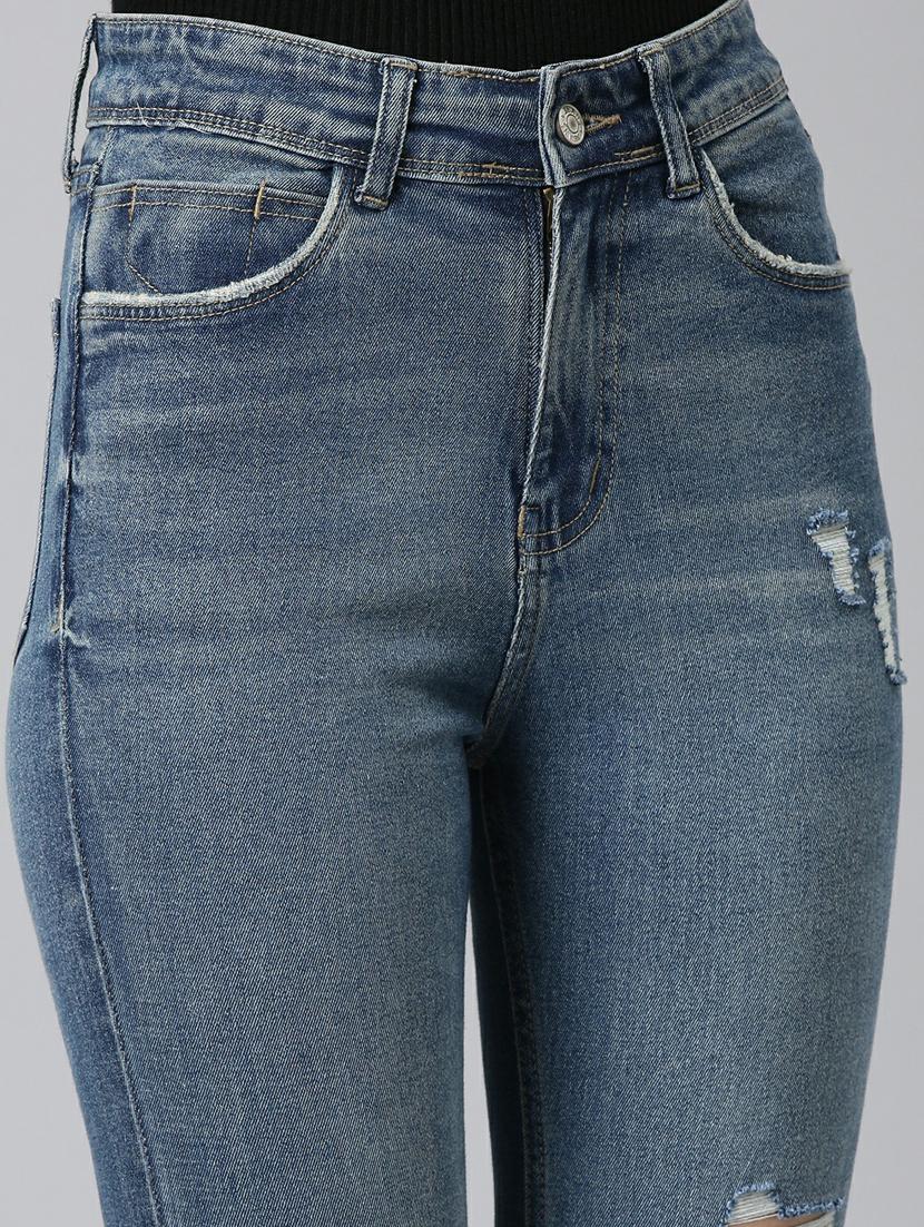 women's distress bootcut jeans - 20249569 - Standard Image - 8